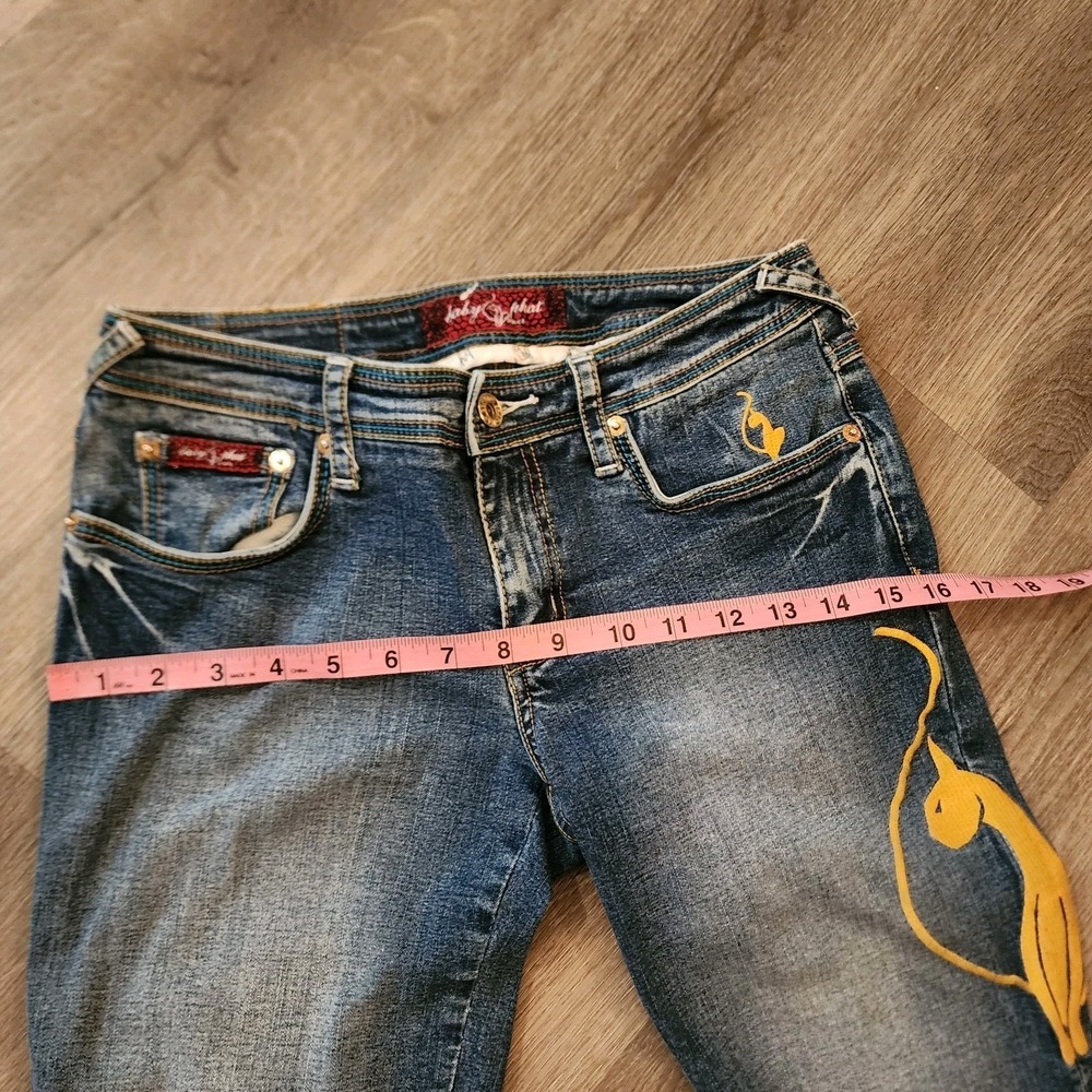 Vintage Baby Phat Y2K Capri Jeans Cat Embroidered McBling Cropped Denim 5 / 6 - Picture 14 of 16